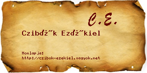 Czibók Ezékiel névjegykártya